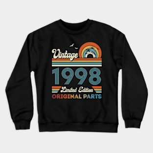 Vintage 1998 26th Birthday Gift For Men Women From Son Daughter Crewneck Sweatshirt